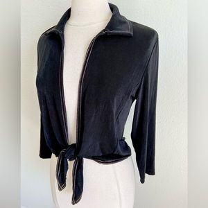 NWT Chico’s Nicky Tied Up Black Sweater Wrap Size S-M Stretch